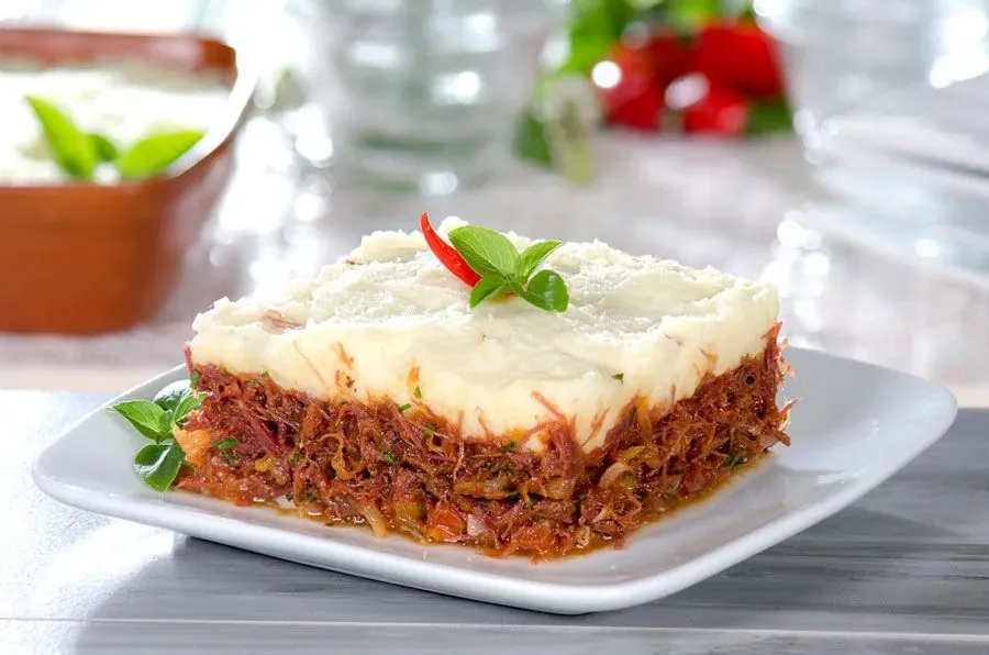Escondidinho de carne seca